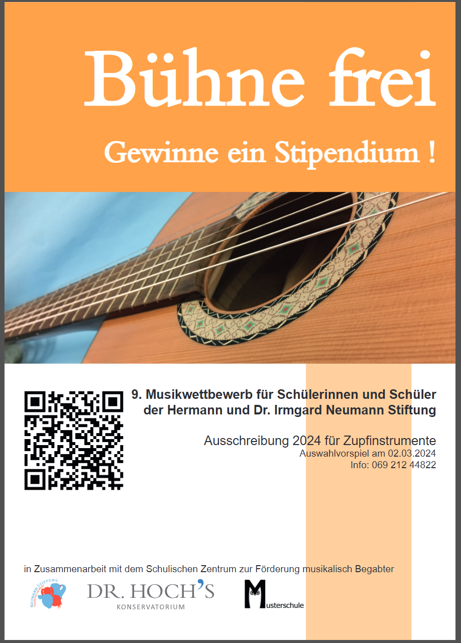 Der neunte Musikwettbewerb der Hermann und Dr. Irmgard Neumann-Stiftung 2024 für Zupfinstrumente